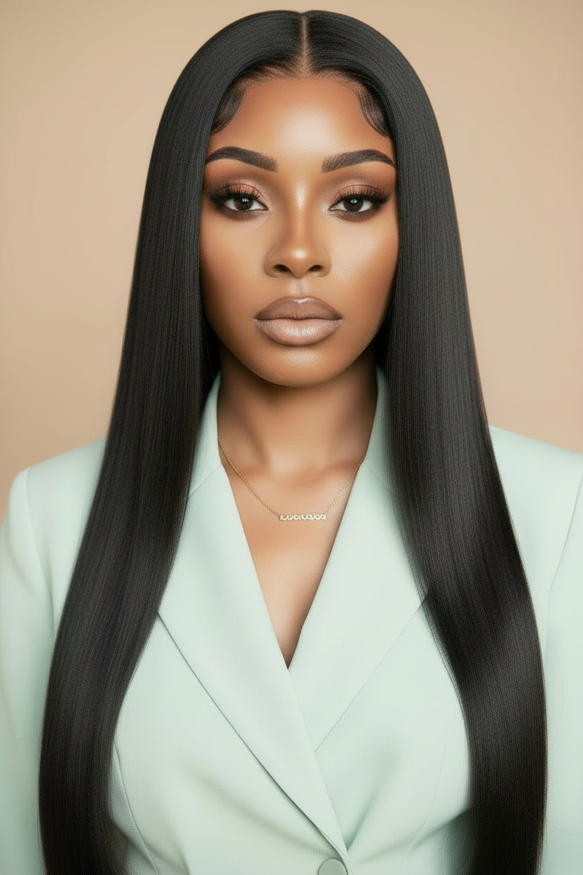 Gloria Straight Wig(human blend) high quality